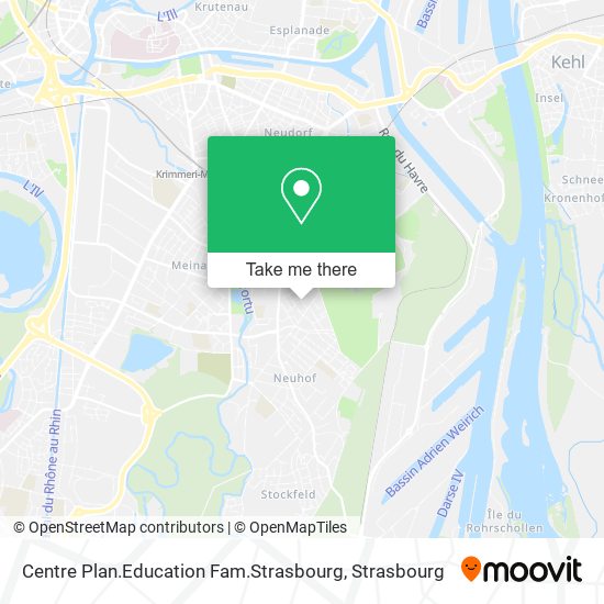 Mapa Centre Plan.Education Fam.Strasbourg