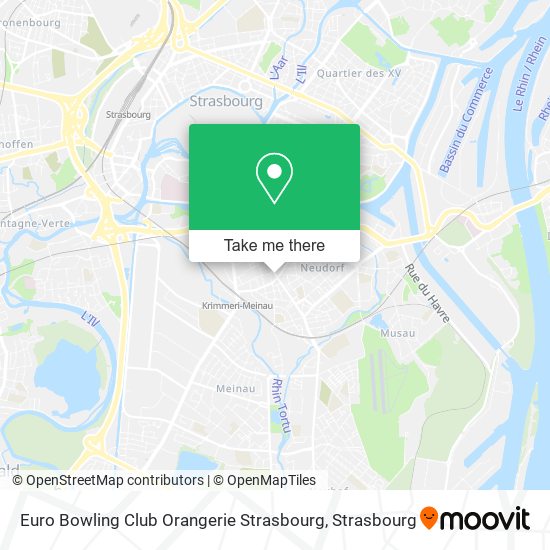 Euro Bowling Club Orangerie Strasbourg map