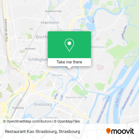 Mapa Restaurant Kao Strasbourg