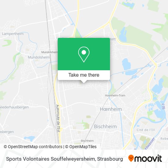 Sports Volontaires Souffelweyersheim map