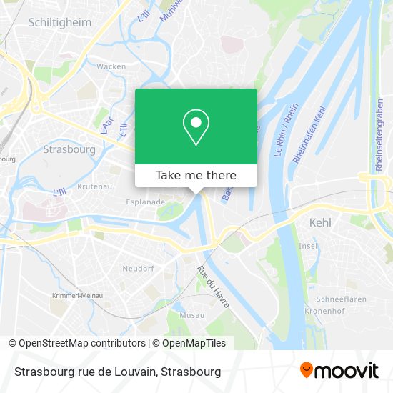 Strasbourg rue de Louvain map