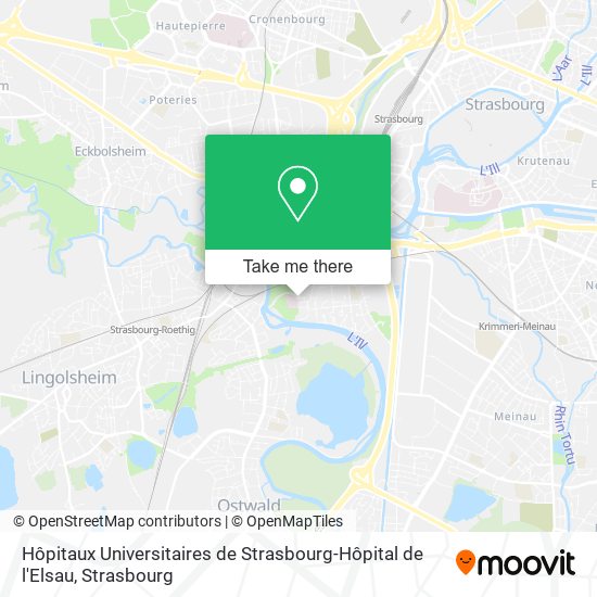 Hôpitaux Universitaires de Strasbourg-Hôpital de l'Elsau map