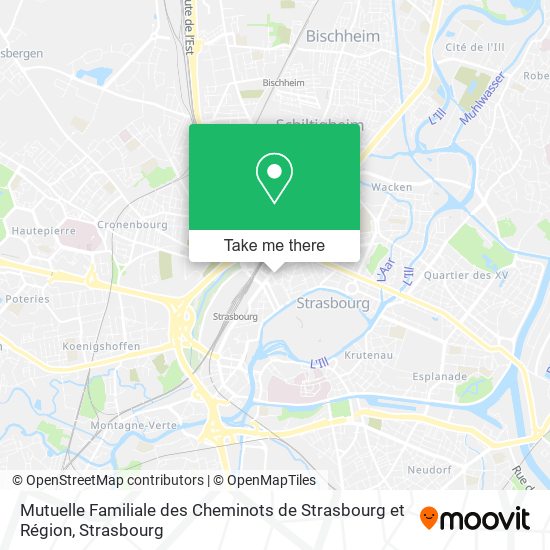 Mapa Mutuelle Familiale des Cheminots de Strasbourg et Région