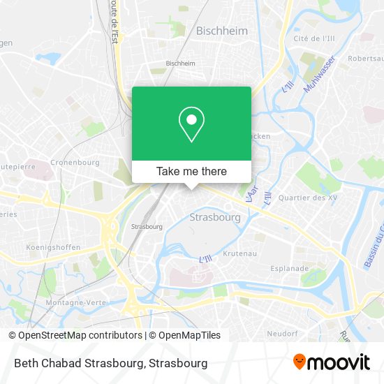 Beth Chabad Strasbourg map