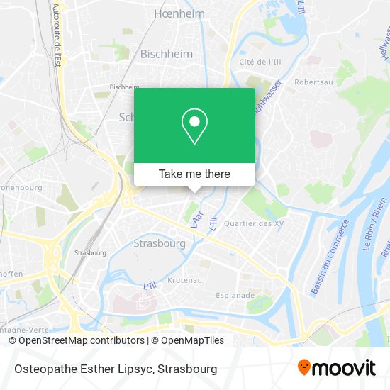 Osteopathe Esther Lipsyc map