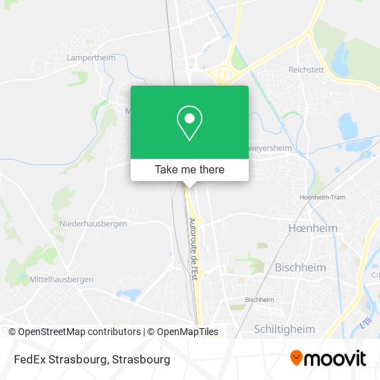 FedEx Strasbourg map