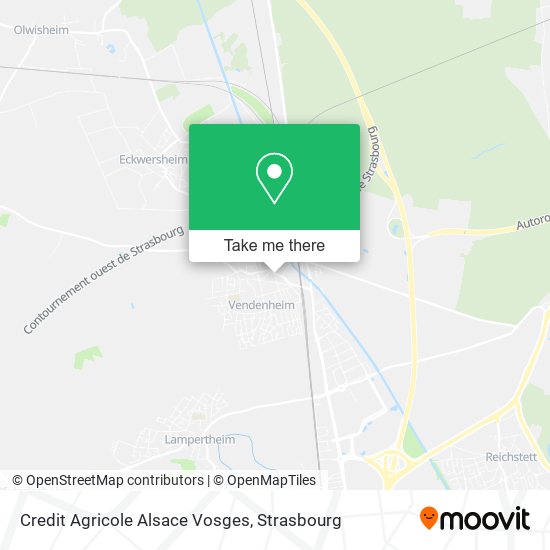 Mapa Credit Agricole Alsace Vosges