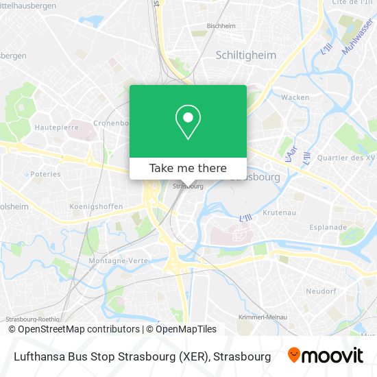 Mapa Lufthansa Bus Stop Strasbourg (XER)