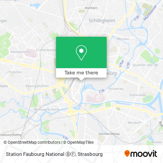 Mapa Station Faubourg National ⒷⒻ