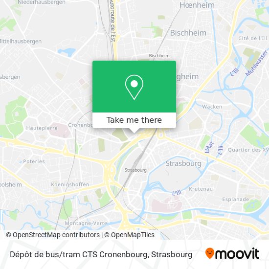 Mapa Dépôt de bus / tram CTS Cronenbourg