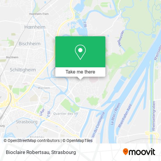 Bioclaire Robertsau map