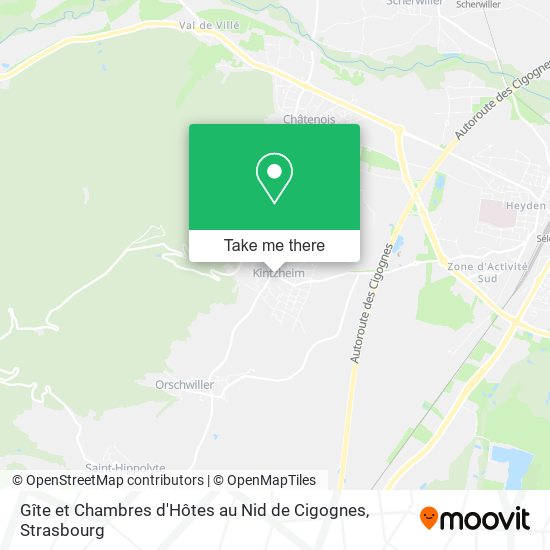 Gîte et Chambres d'Hôtes au Nid de Cigognes map