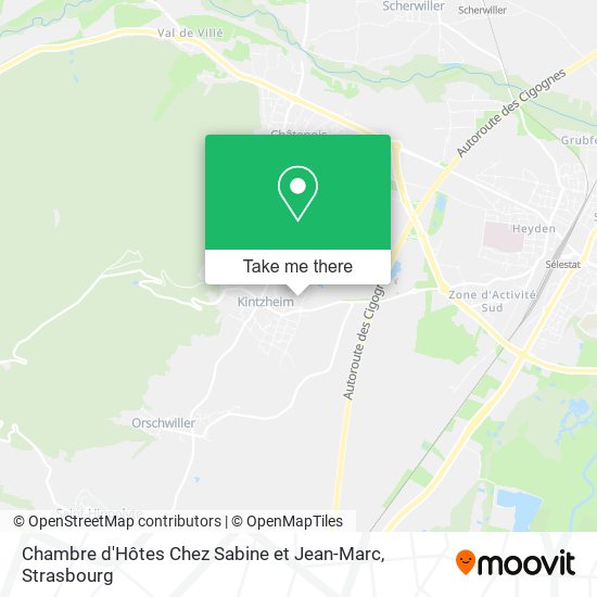 Chambre d'Hôtes Chez Sabine et Jean-Marc map