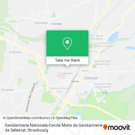 Gendarmerie Nationale-Cercle Mixte de Gendarmerie de Sélestat map