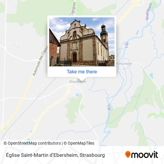 Mapa Église Saint-Martin d'Ebersheim