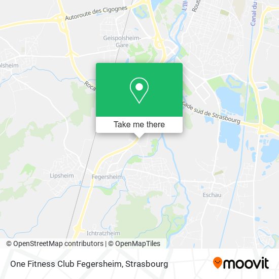 Mapa One Fitness Club Fegersheim