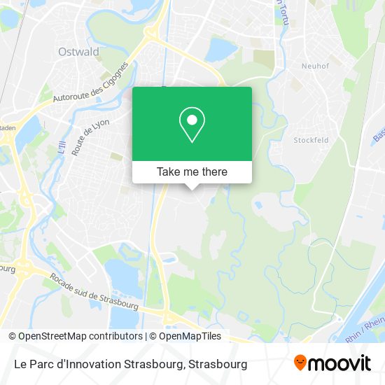 Le Parc d'Innovation Strasbourg map