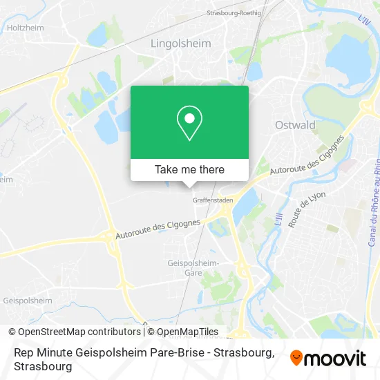 Rep Minute Geispolsheim Pare-Brise - Strasbourg map
