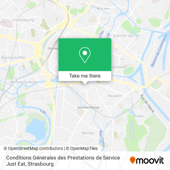 Mapa Conditions Générales des Prestations de Service Just Eat