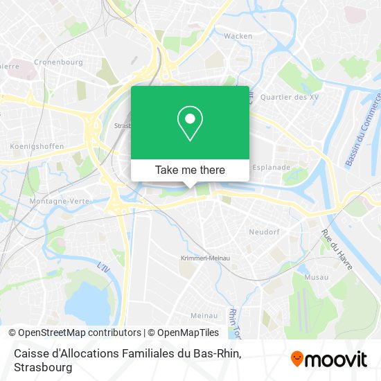 Mapa Caisse d'Allocations Familiales du Bas-Rhin
