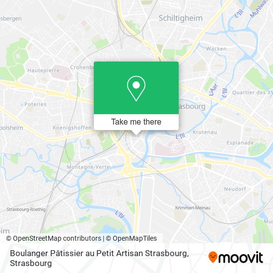 Boulanger Pâtissier au Petit Artisan Strasbourg map