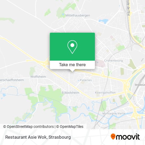 Restaurant Asie Wok map