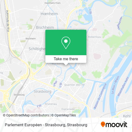 Parlement Européen - Strasbourg map