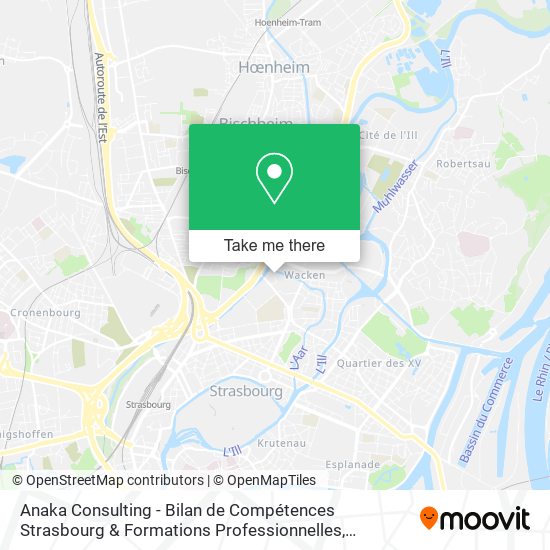 Anaka Consulting - Bilan de Compétences Strasbourg & Formations Professionnelles map