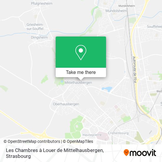 Les Chambres à Louer de Mittelhausbergen map