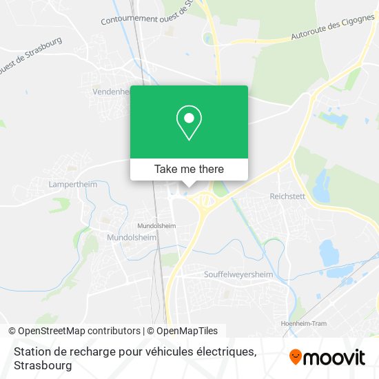 Station de recharge pour véhicules électriques map
