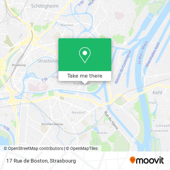Mapa 17 Rue de Boston