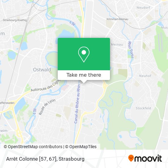 Mapa Arrêt Colonne [57, 67]