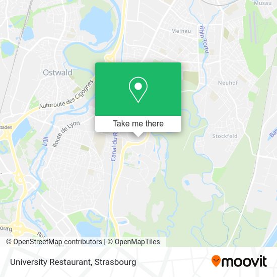 University Restaurant map