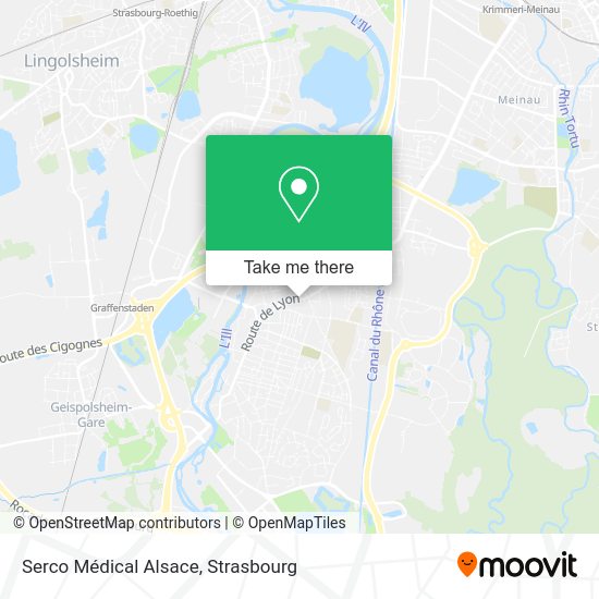 Serco Médical Alsace map