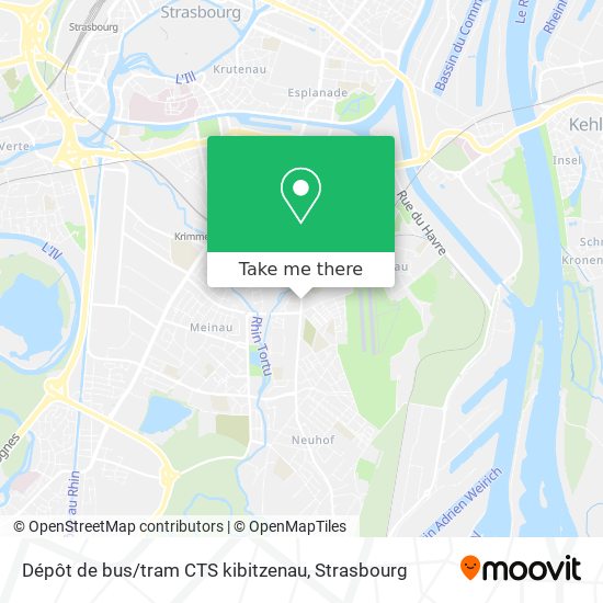 Dépôt de bus / tram CTS kibitzenau map
