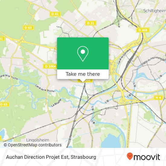 Auchan Direction Projet Est map