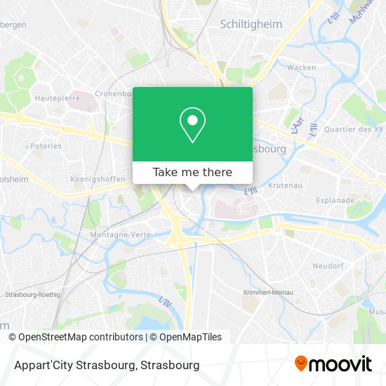 Mapa Appart'City Strasbourg