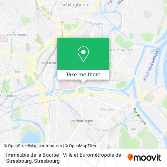 Mapa Immeuble de la Bourse - Ville et Eurométropole de Strasbourg