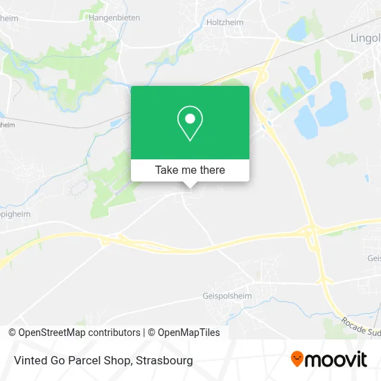 Vinted Go Parcel Shop map