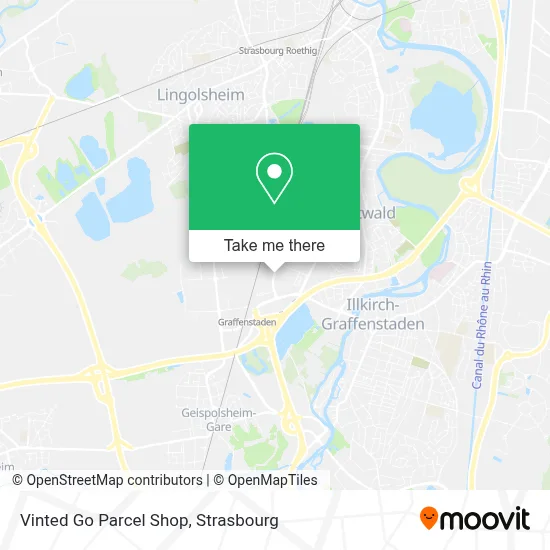 Vinted Go Parcel Shop map