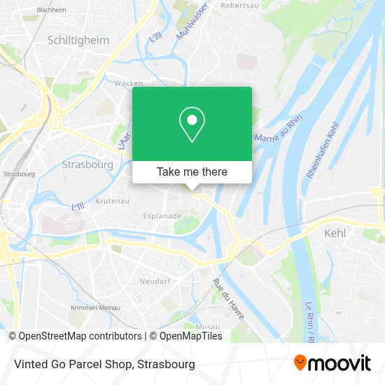 Vinted Go Parcel Shop map
