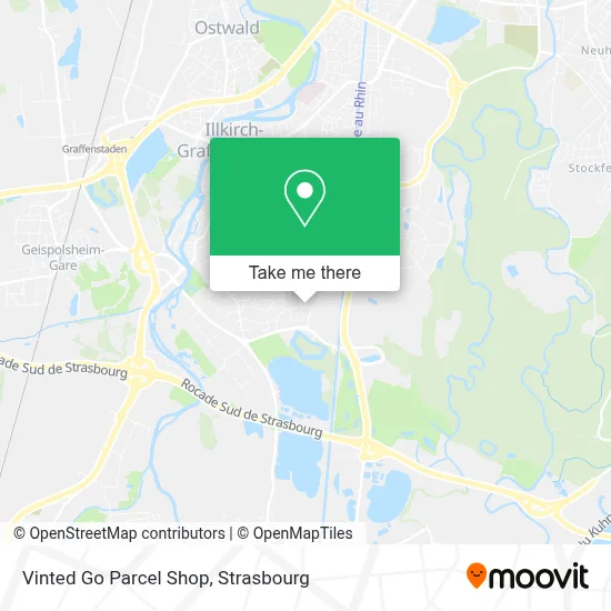 Vinted Go Parcel Shop map