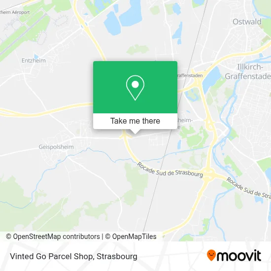 Vinted Go Parcel Shop map