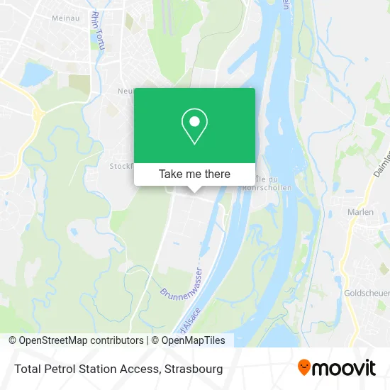 Total Petrol Station Access map