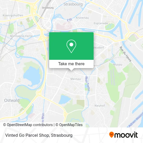 Vinted Go Parcel Shop map