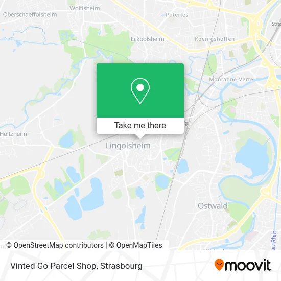 Vinted Go Parcel Shop map