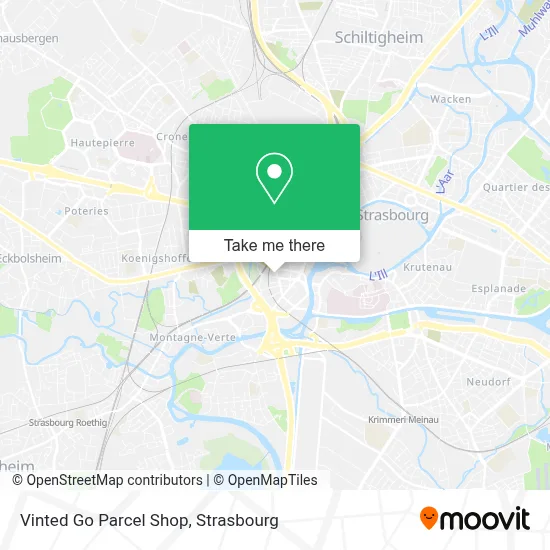 Vinted Go Parcel Shop map