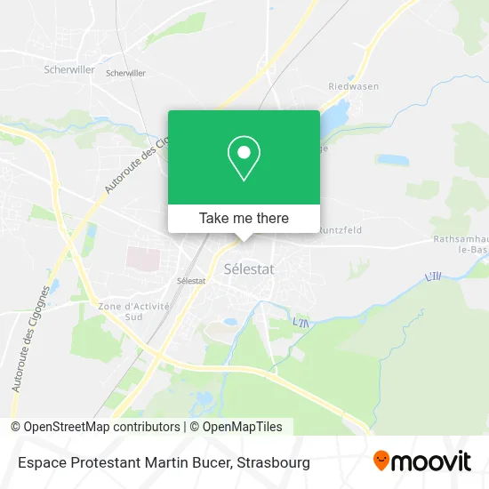 Espace Protestant Martin Bucer map