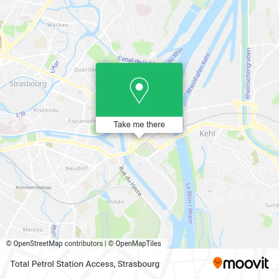Total Petrol Station Access map