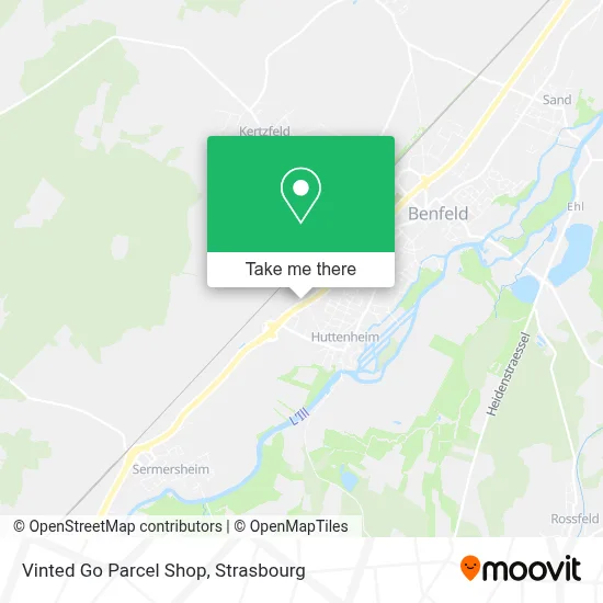 Vinted Go Parcel Shop map